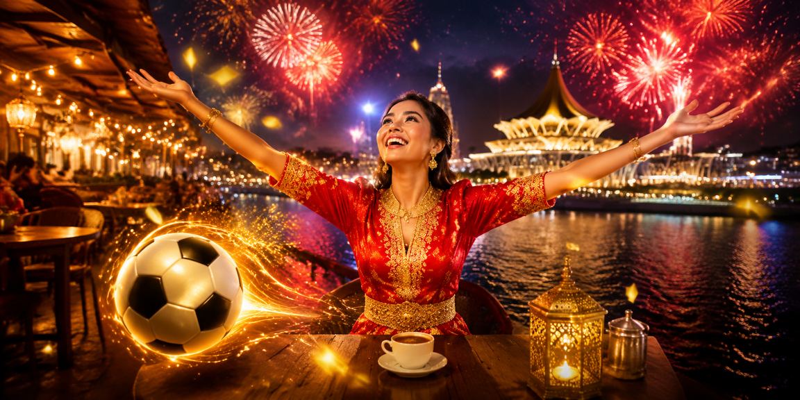 Penggemar bola sepak bertaruh di Kuching sempena perayaan Hari Raya bersama mbb2u